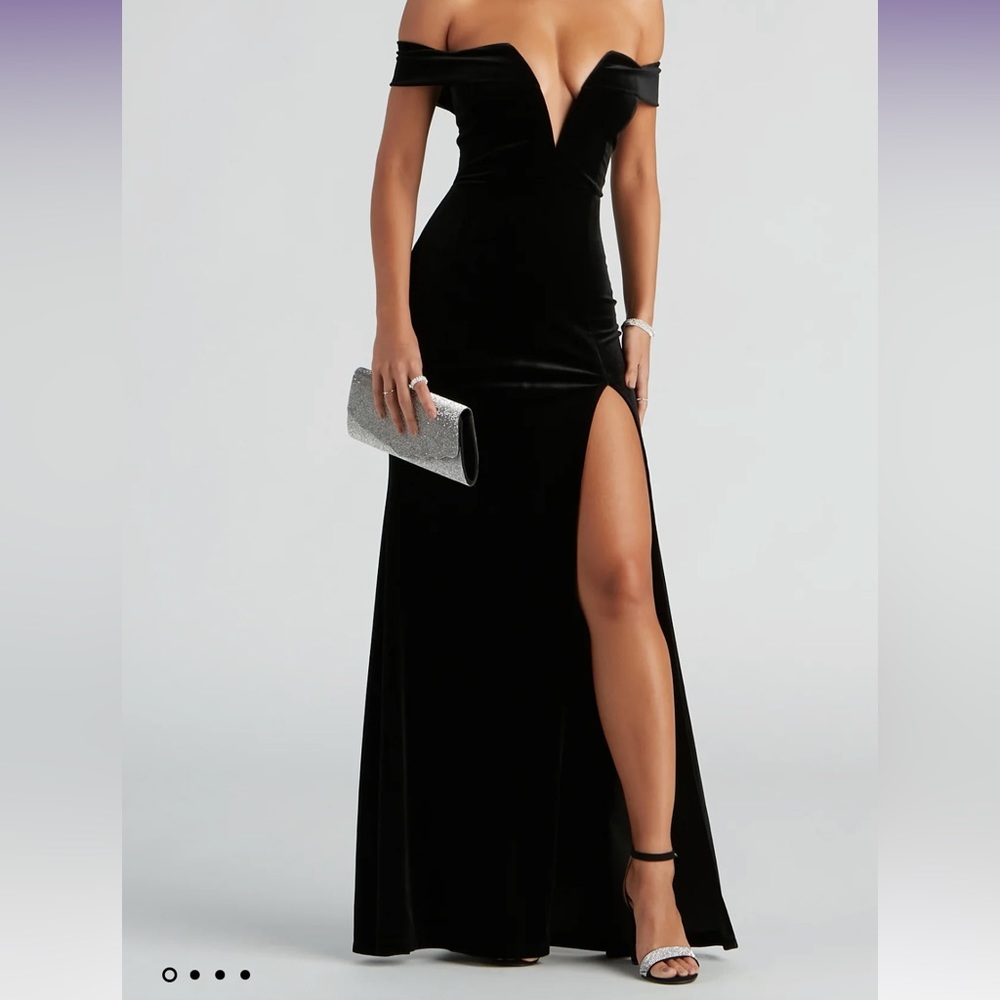 Windsor Black Velvet Dress
